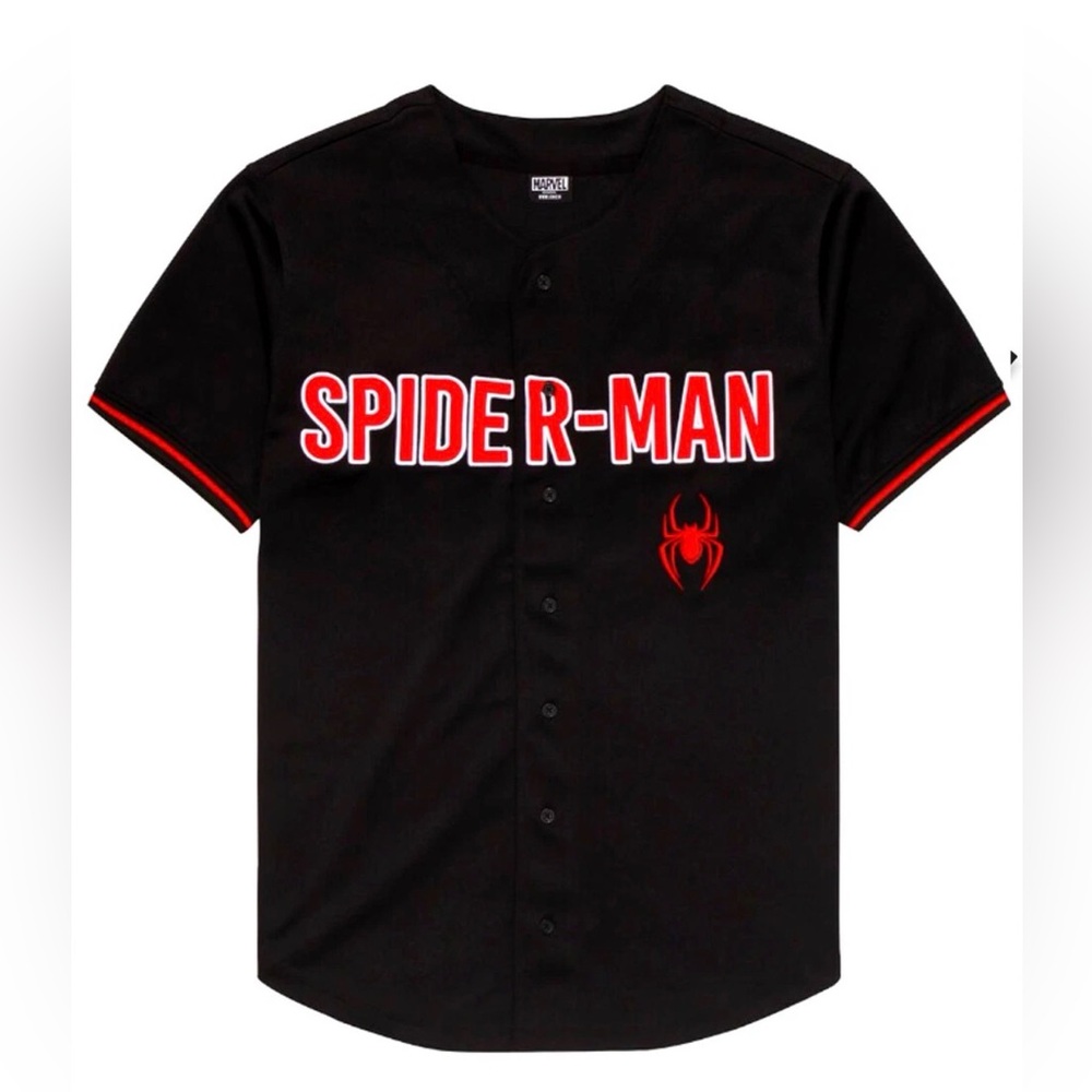 Box Lunch Marvel Black Button-Up Jersey 3T